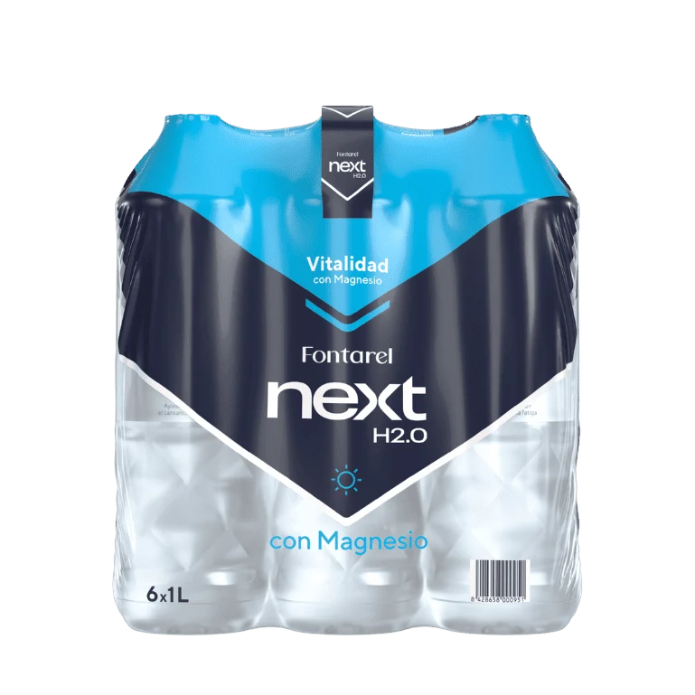 Fontarel Next H2.0 Ayuda a tu Vitalidad con Magnesio, 6 botellas de 1 l