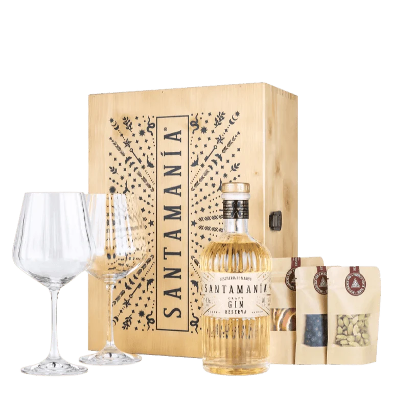 Ginebra Santamanía Reserva caja regalo gin tonic de Destilería de Madrid