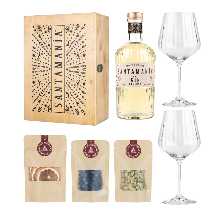 Ginebra Santamanía Reserva caja regalo gin tonic de Destilería de Madrid