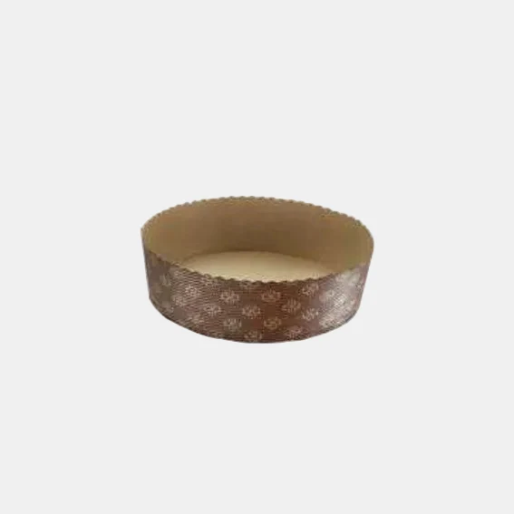 Molde redondo retractilado marrón de papel horneable. Varias medidas y unidades.