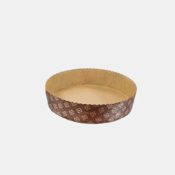 Molde redondo retractilado marrón de papel horneable. Varias medidas y unidades.