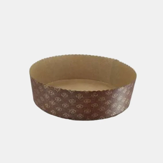 Molde redondo retractilado marrón de papel horneable. Varias medidas y unidades.