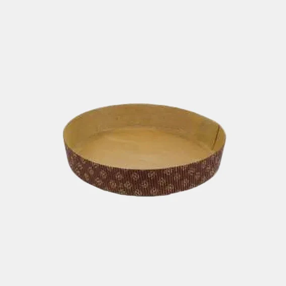 Molde redondo retractilado marrón de papel horneable. Varias medidas y unidades.