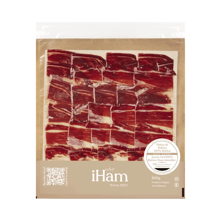 Paleta de Bellota 100% Ibérica de iHam, 4 sobres de 100 g