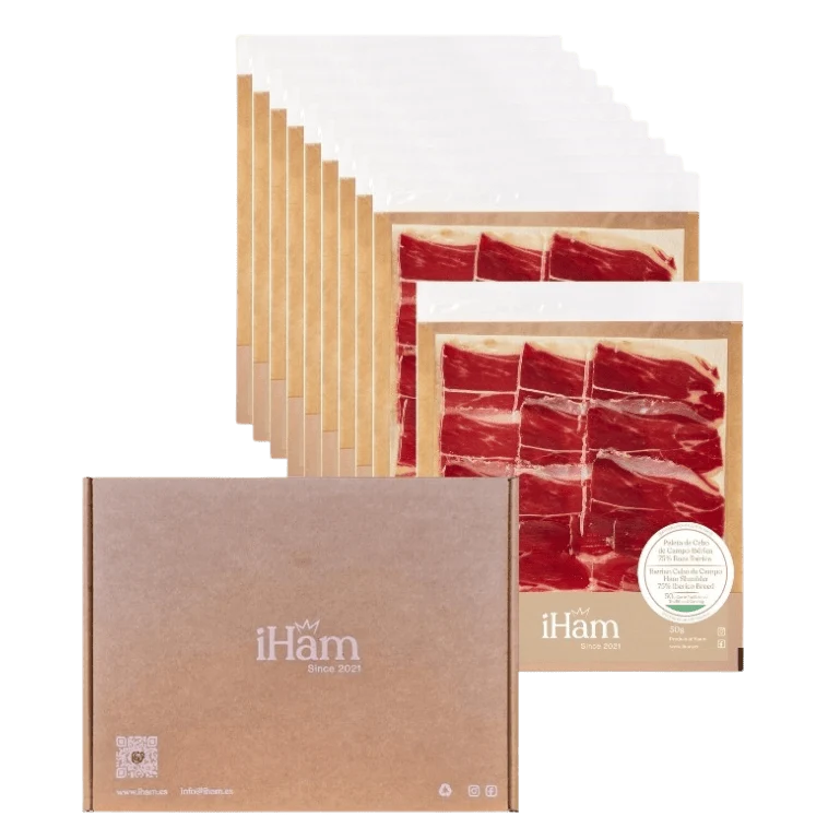 Paleta de Cebo de Campo 75% Ibérica de iHam, 10 sobres de 50 g