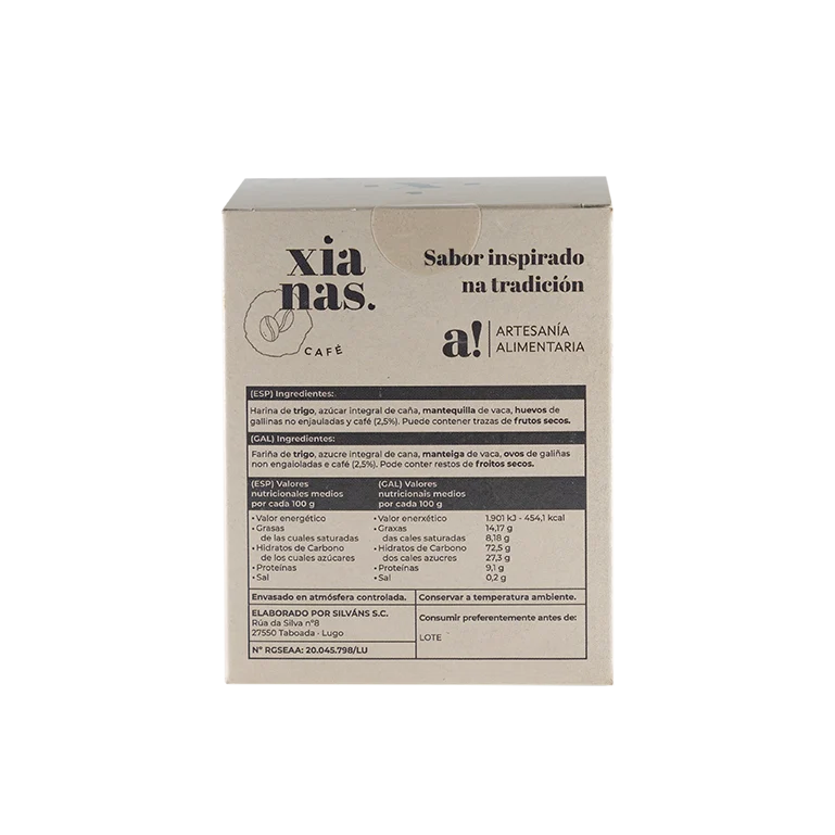 Galletas de Café de Xianas, caja de 150 g