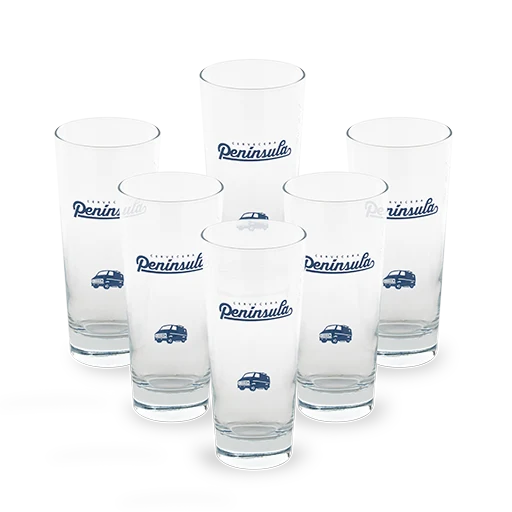 Pack 6 vasos de cervezas La Península, 34 cl