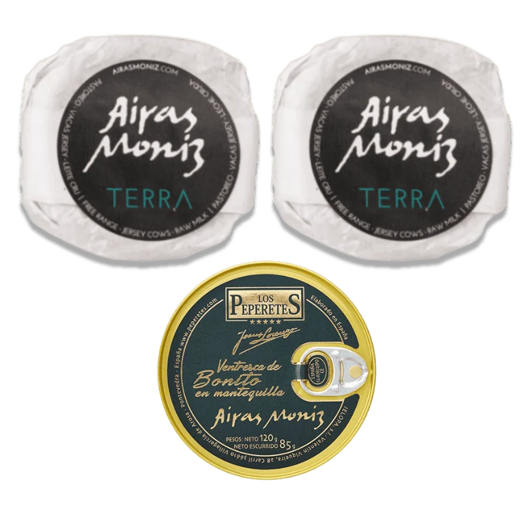 Pack 2 quesos Terra y ventresca de bonito en mantequilla de Airas Moniz