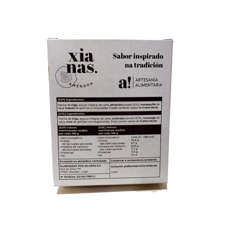 Galletas de almendra de Xianas, caja de 150 g