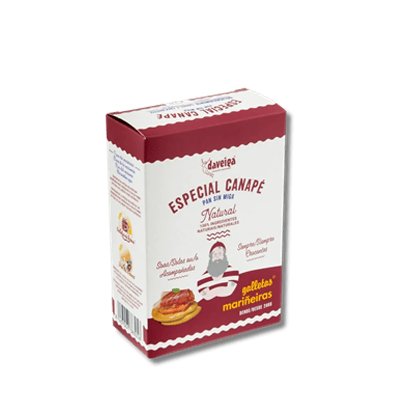 Galletas mariñeiras especial canapés con mantequilla de Daveiga, 100 g