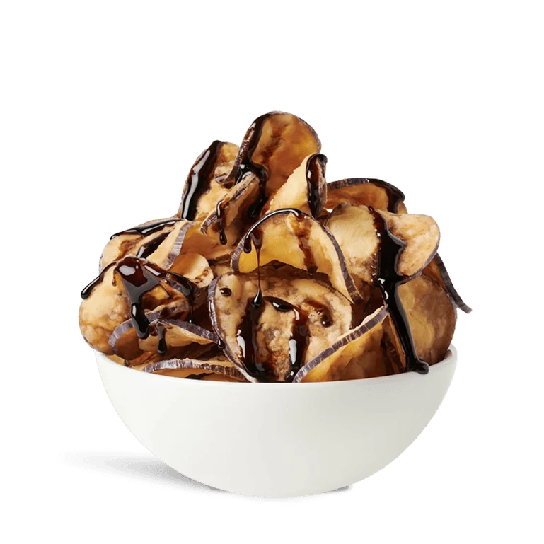Chips de berenjena con miel de caña de De la Manuela, bolsa de 90 g