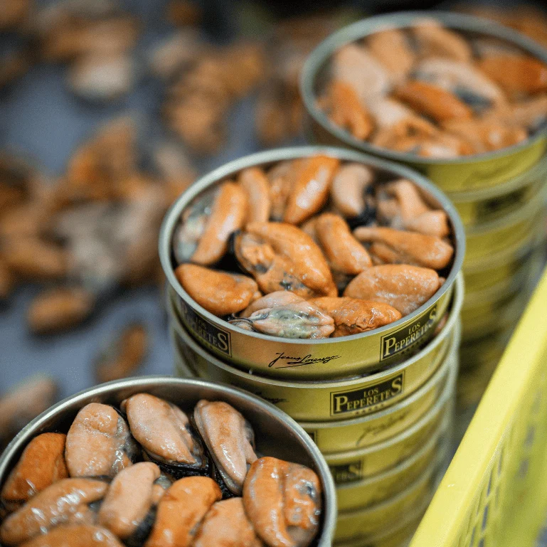Mejillones en escabeche de Los Peperetes, lata de 10-12 piezas medianas