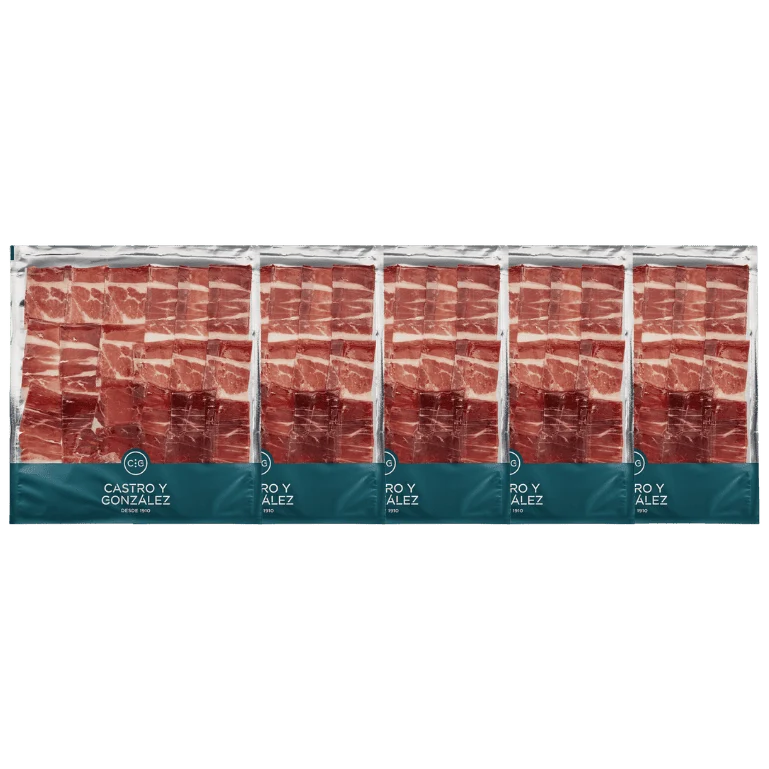 Paleta de Bellota Ibérica 75% raza Ibérica loncheada a mano de Castro y González, sobres de 50 g