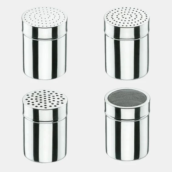 Especieros inox. ø7 x 9,5 cm. 300 gr. Distintos modelos - 1 Ud.
