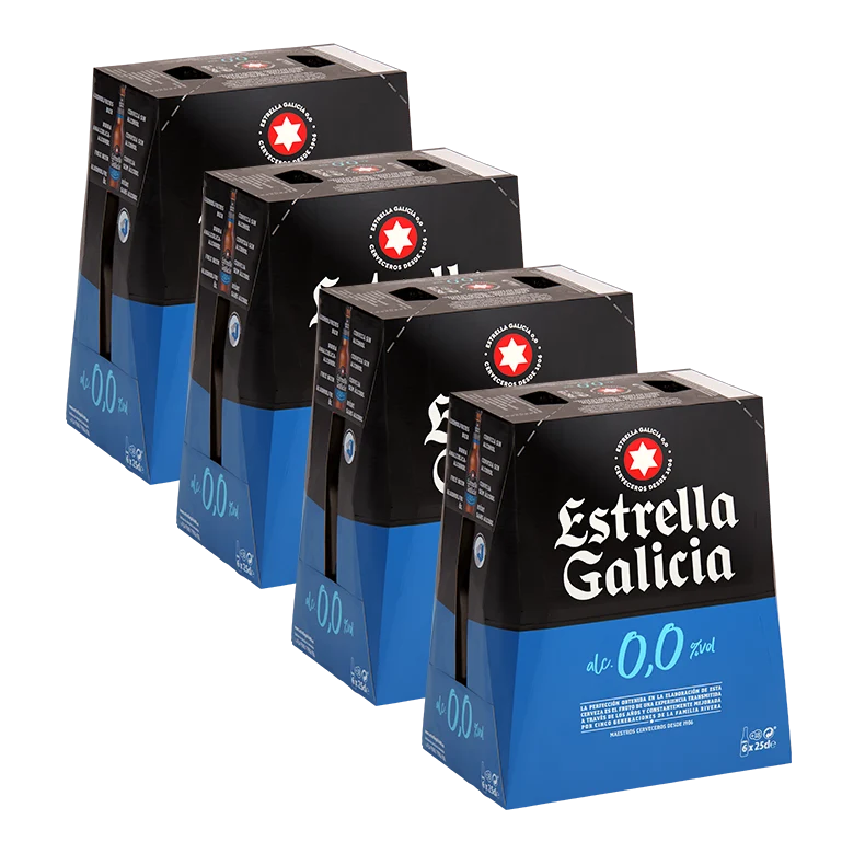 Estrella Galicia 0,0, 24 botellas de 25 cl