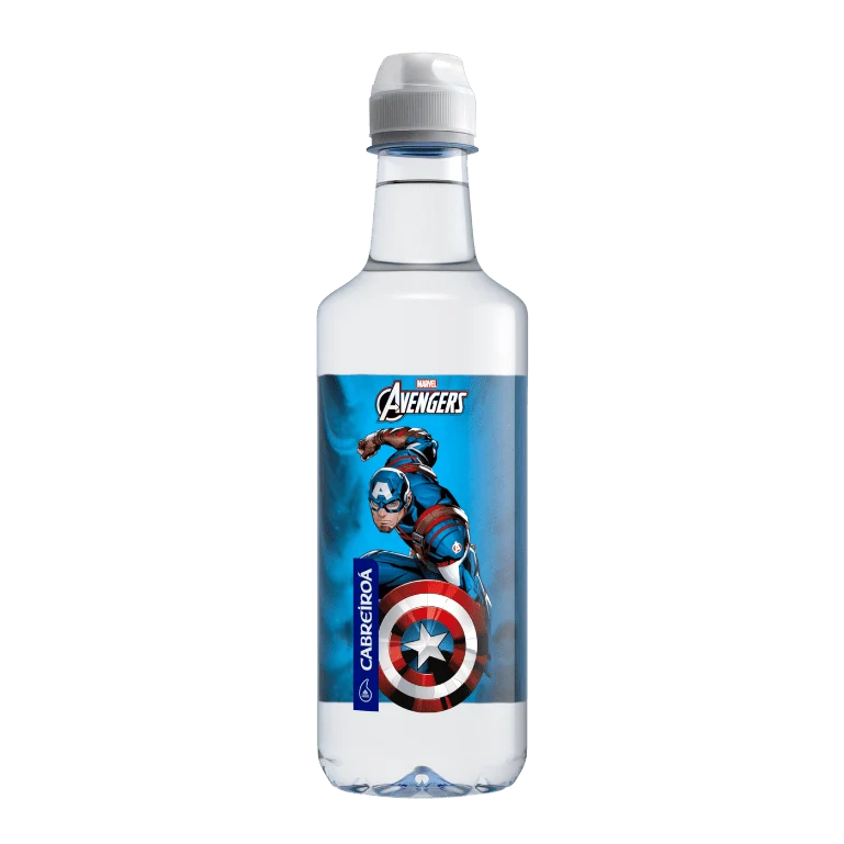Pack agua mineral edición Los Vengadores de Marvel de Cabreiroá , 24 botellas de 50 cl