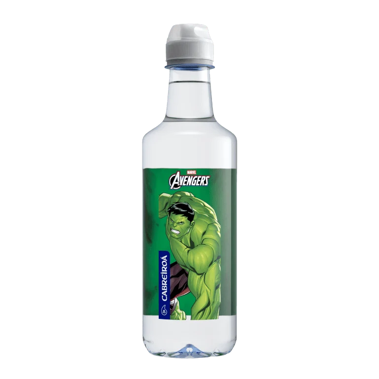 Pack agua mineral edición Los Vengadores de Marvel de Cabreiroá , 24 botellas de 50 cl