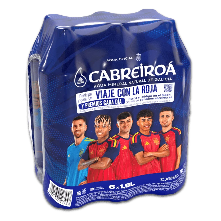 Agua mineral de Cabreiroá, pack 6 botellas de 1,5 l