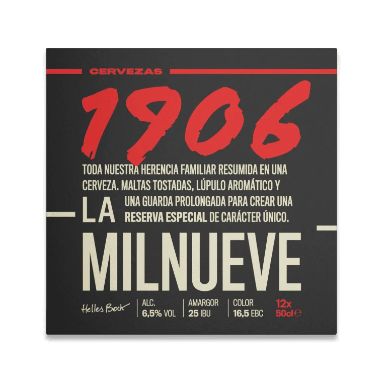 1906 La Milnueve, 12 botellas de 50 cl