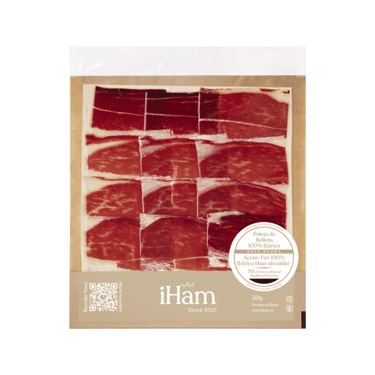 Paleta de Bellota 100% Ibérica de iHam, 6 sobres de 50 g