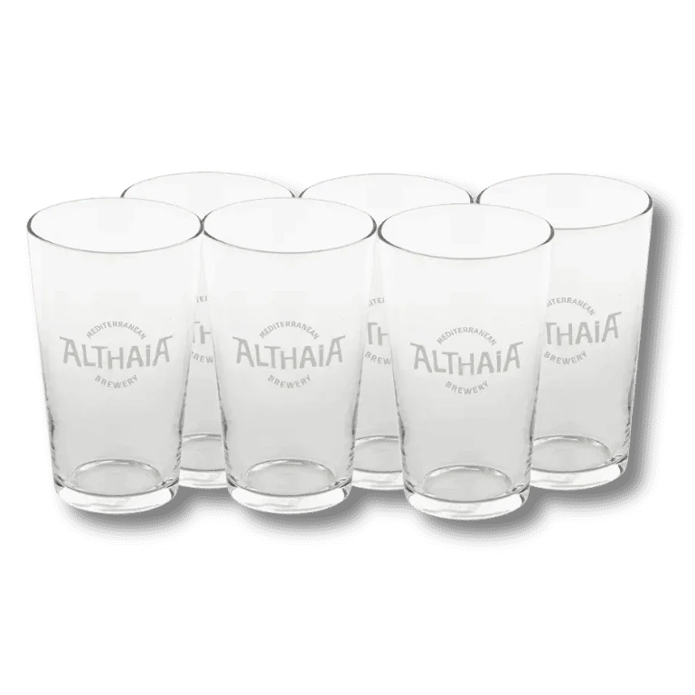 Pack 6 vasos de cervezas Althaia, 28 cl