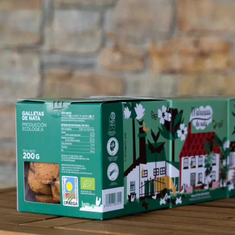 Galletas de nata ecológicas de Maruxas, 200 g