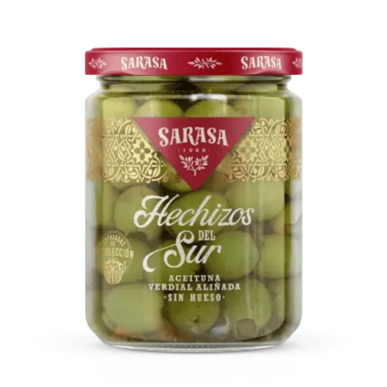 Aceitunas sin hueso hechizos del sur de Sarasa, 410 g