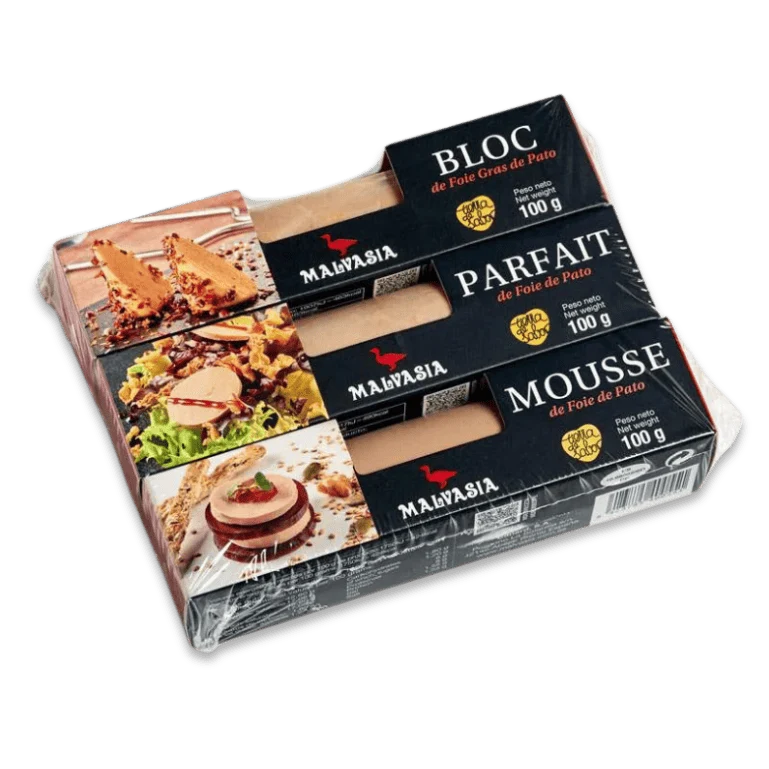 Lote gourmet 3 Foies Mini de Malvasía, 100 g