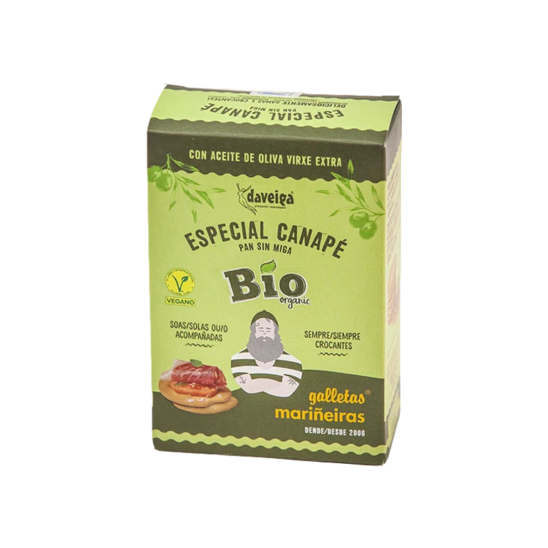 Galletas mariñeiras ecológicas con aceite de oliva de Daveiga, 100 g