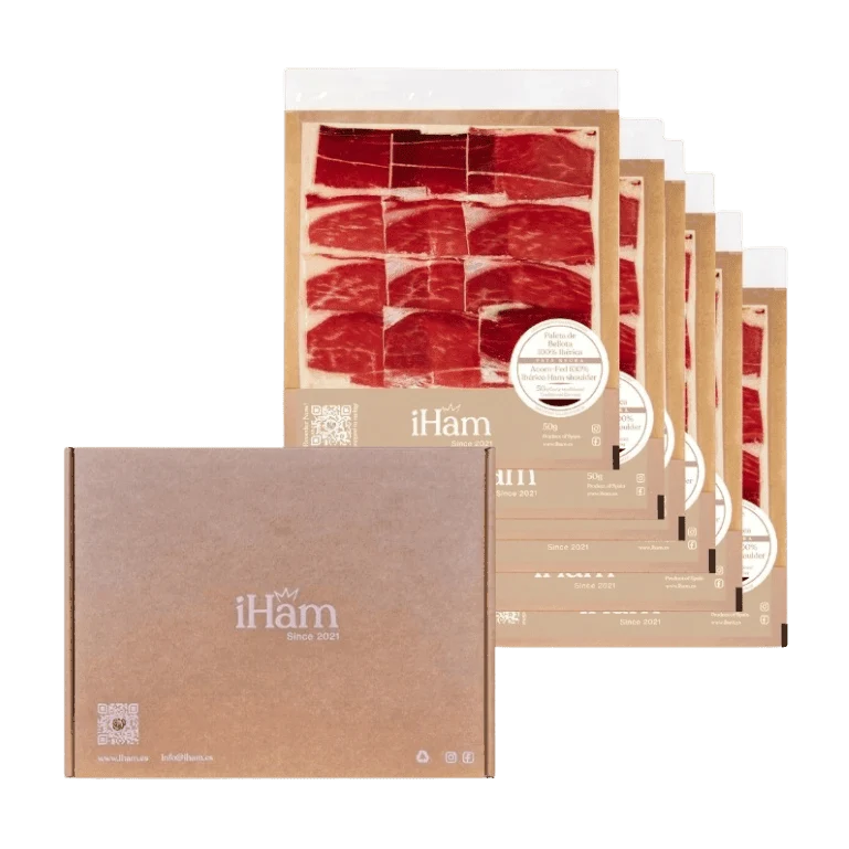 Paleta de Bellota 100% Ibérica de iHam, 6 sobres de 50 g