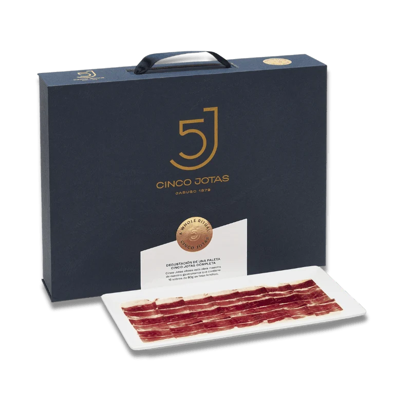Paleta de bellota 100% Ibérica cortada a mano de Cinco Jotas, 16 sobres de 80 g