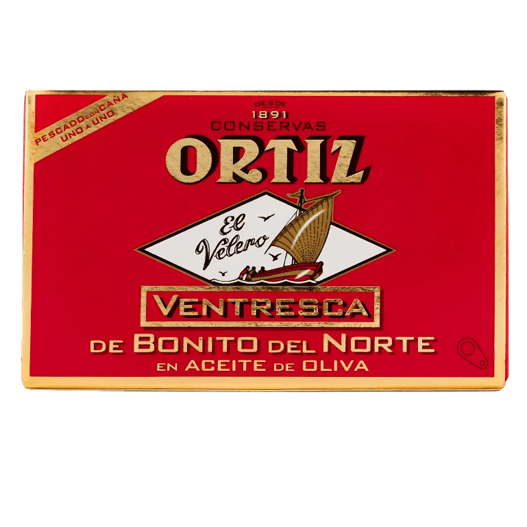 Ventresca de bonito del norte en aceite de oliva de Conservas Ortiz, 110 g