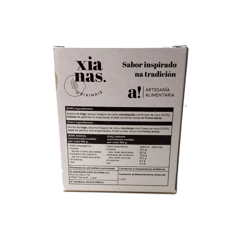 Galletas originales de Xianas, caja de 160 g