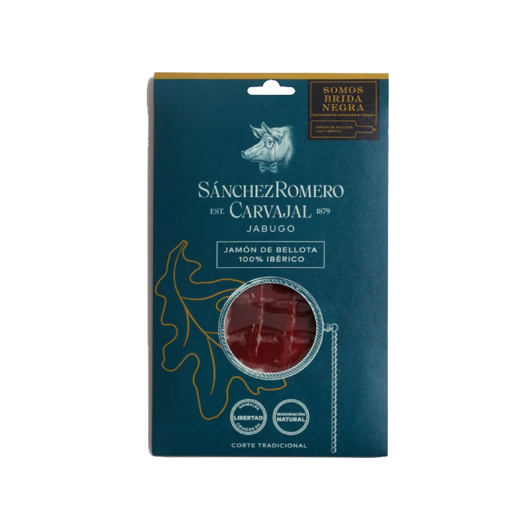 Loncheado de Jamón de Bellota 100% Ibérico de Sánchez Romero Carvajal, sobre de 70 g