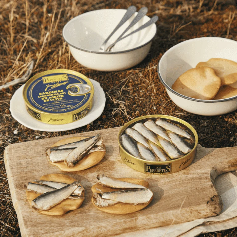 Sardinillas en aceite de oliva de Los Peperetes, lata de 120 g