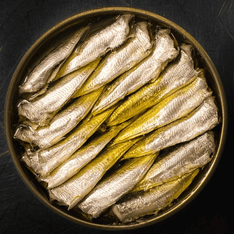 Sardinillas en aceite de oliva de Los Peperetes, lata de 120 g