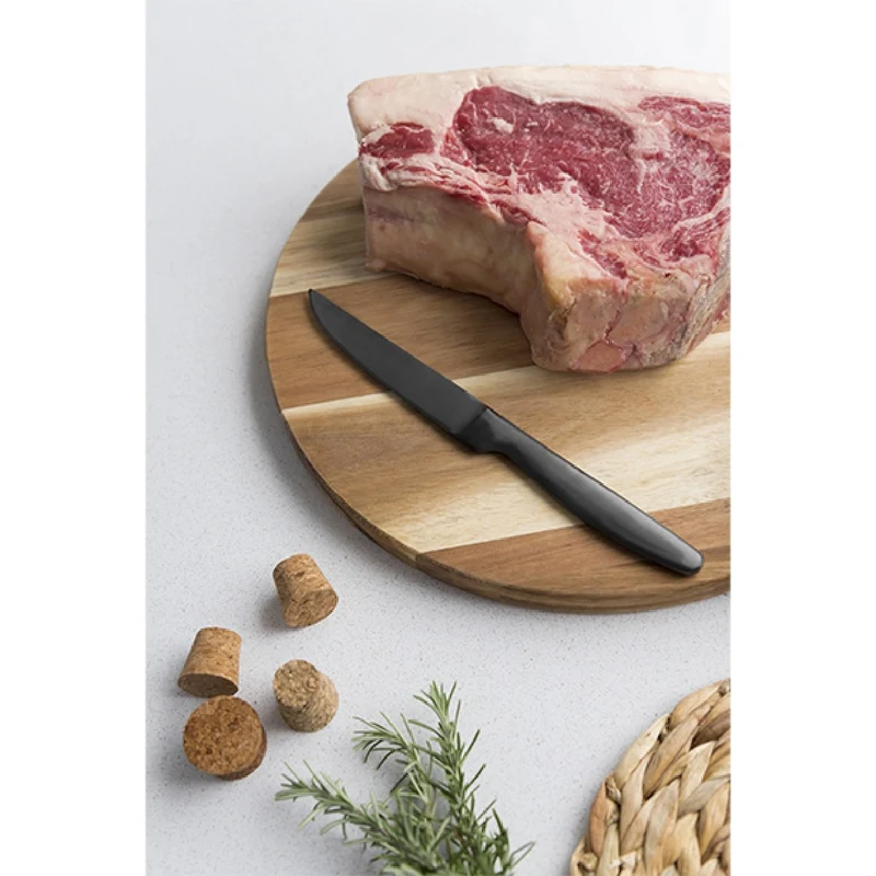 Cuchillo chuletero inox K6 Boj Satin Gunmetal. 22,1 cm - 6 Uds.
