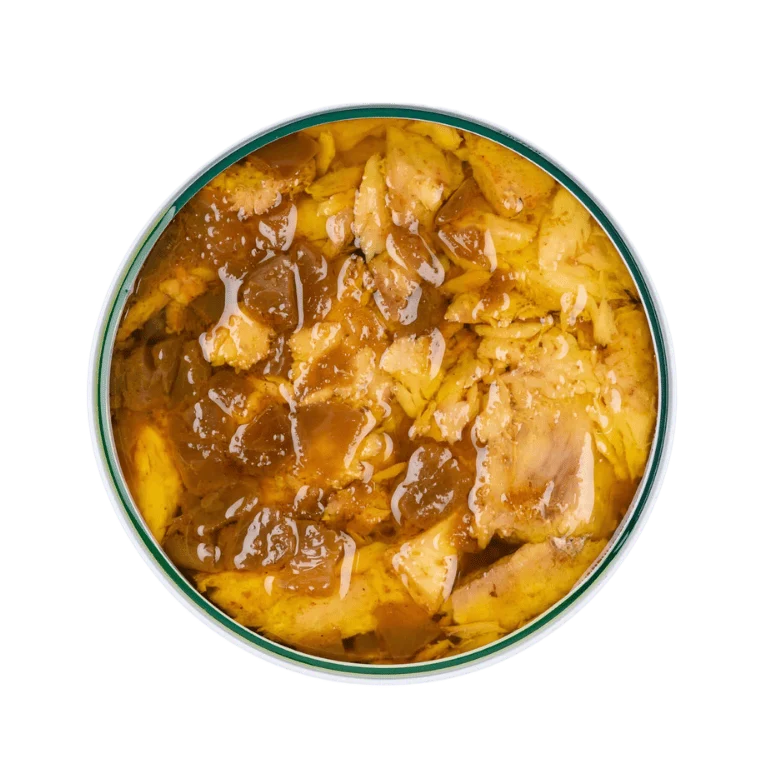 Ventresca de atún al curry de conservas La Curiosa, lata de 115 g