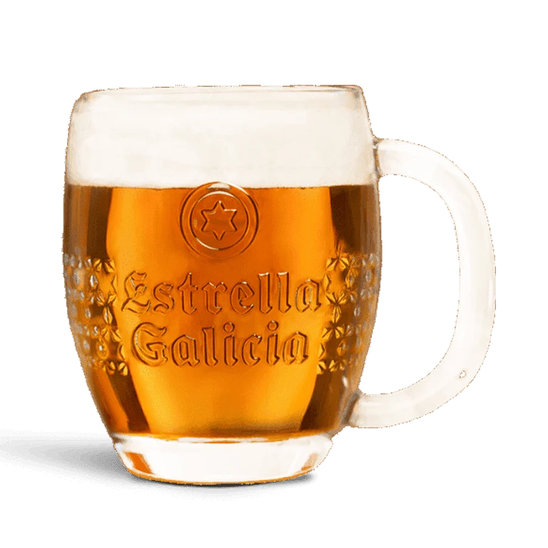 Pack 6 jarras de cristal de Estrella Galicia, 40 cl