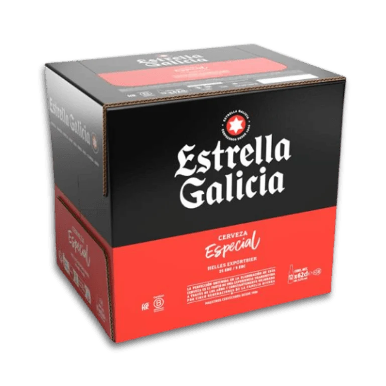 Estrella Galicia Especial, 12 botellas de 62 cl