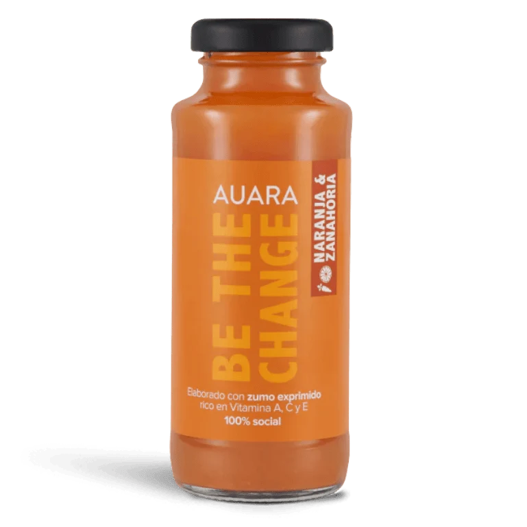 Zumo de naranja y zanahoria de Auara, 24 botellas de 20 cl