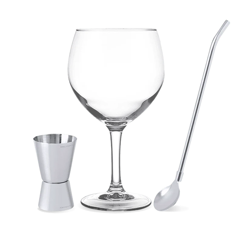 Pack 6 copas con medidor y agitador Inox de Cave Vinum