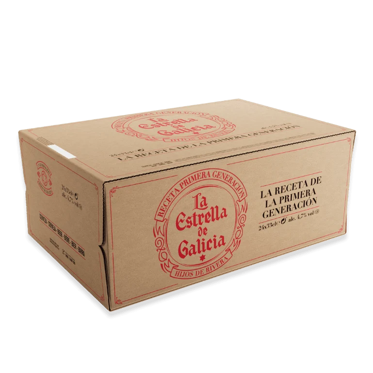 La Estrella de Galicia formato original, 24 botellas de 33 cl