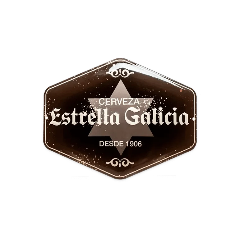 Placa de cerámica Estrella Galicia Negra
