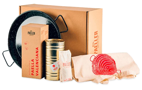 Kit Paella Valenciana + Paellera Esmaltada + Bolsa