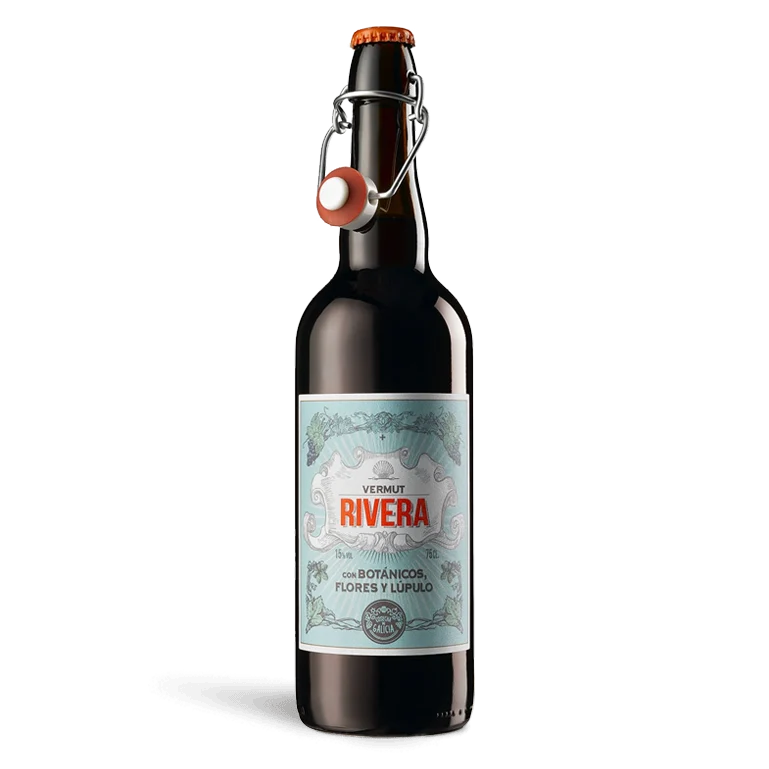 Vermut Rivera rojo, botella de 75 cl