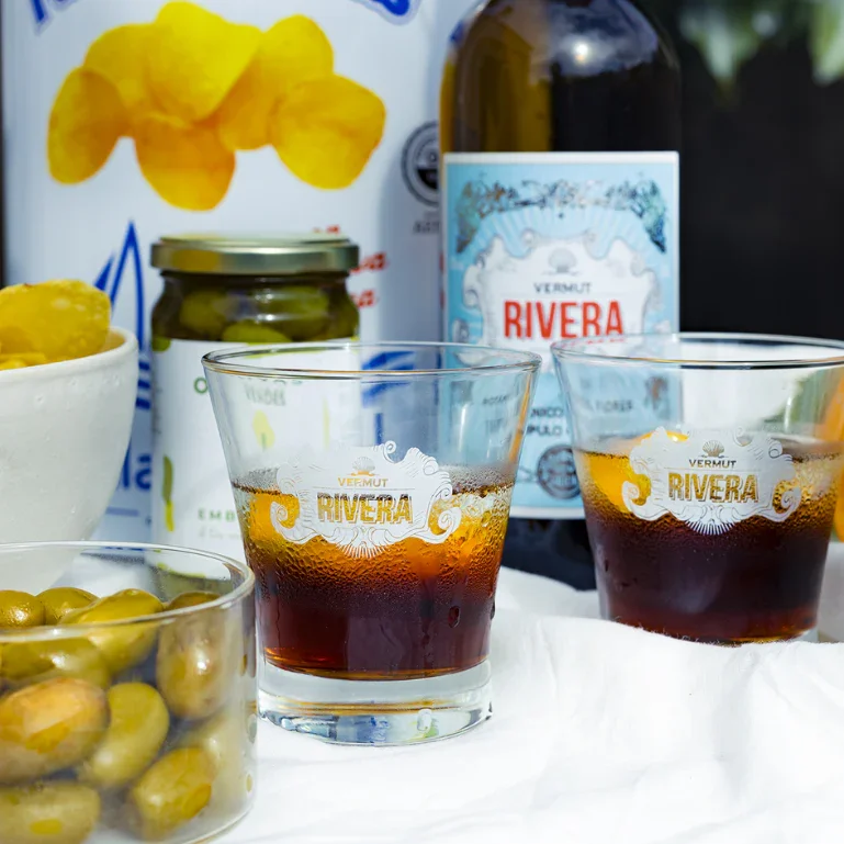 Vermut Rivera rojo, botella de 75 cl