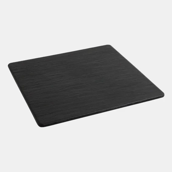 Plato cuadrado melamina Africa negro. Varias medidas (6 Uds)