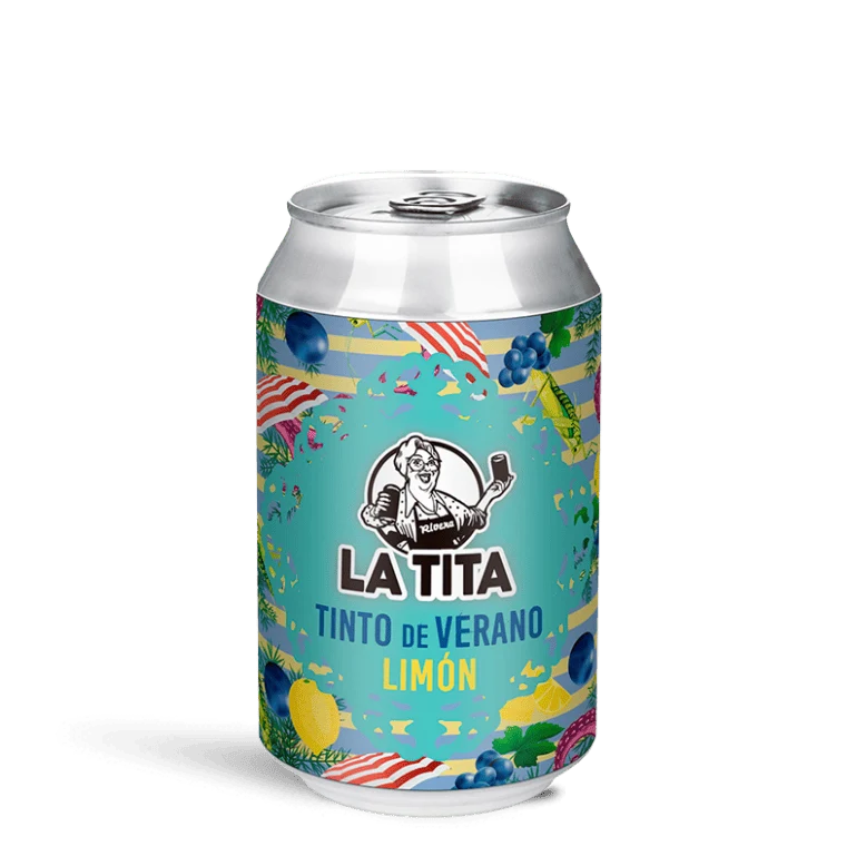 Tinto de verano con limón de La Tita Rivera, 24 latas de 33 cl