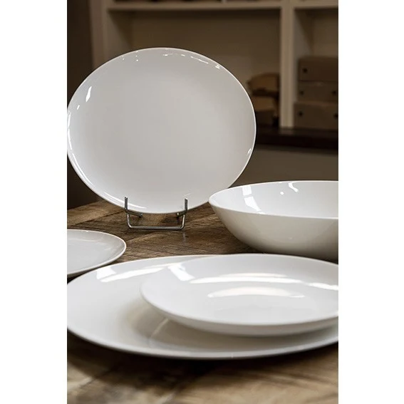 Plato llano Perla Siloxiht blanca. Varias medidas - 4 Uds.